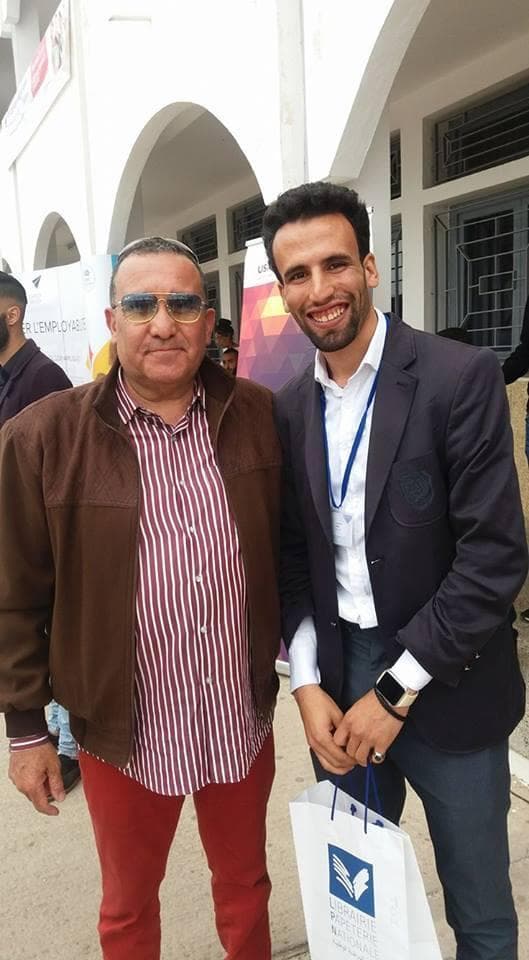 Ismail Essabar with a guest at an employability event